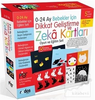 0-24 Ay Bebekler İçin Dikkat Geliştirme ve Zeka Kartları Oyun ve Eğiti