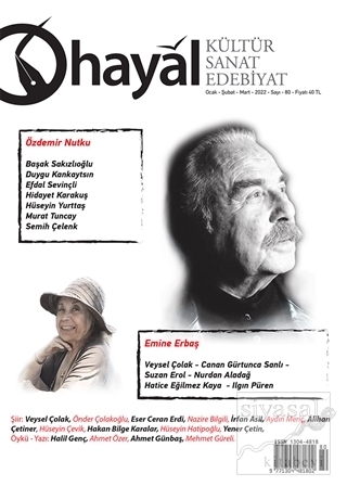 Hayal Kültür Sanat Edebiyat Dergisi Sayı: 80 Ocak - Şubat - Mart 2022 