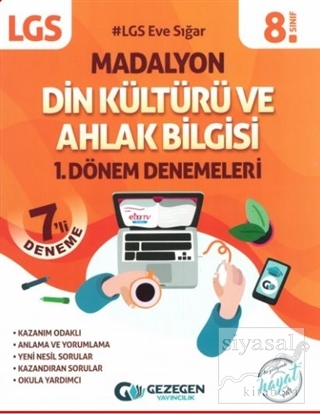 LGS 8.Sınıf Madalyon 1.Dönem Din Kültürü ve Ahlak Bilgisi 7'Li Deneme 